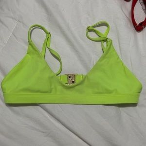Kulani Kini, neon green bikini top Size XS